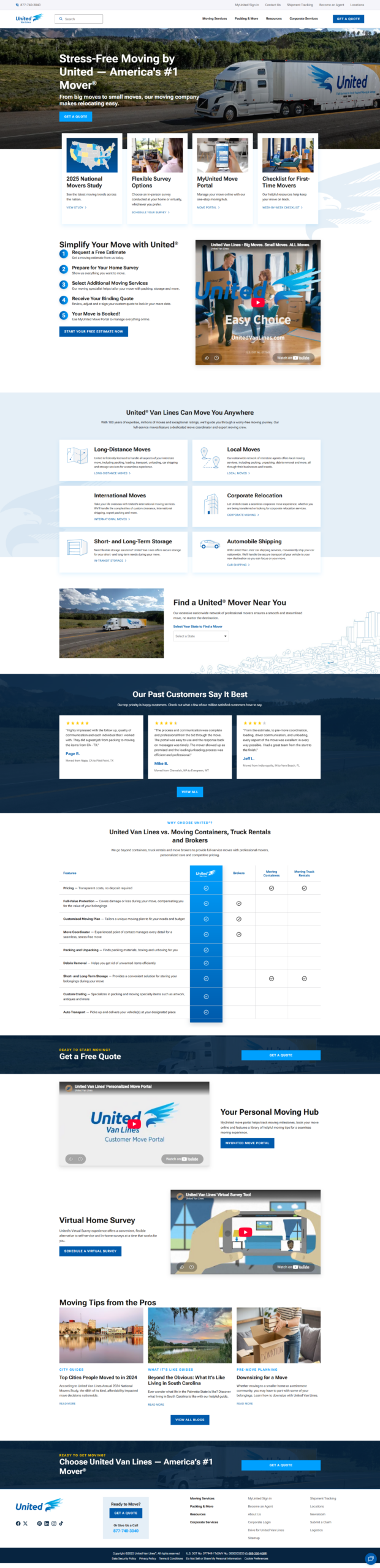 United Van Lines Website