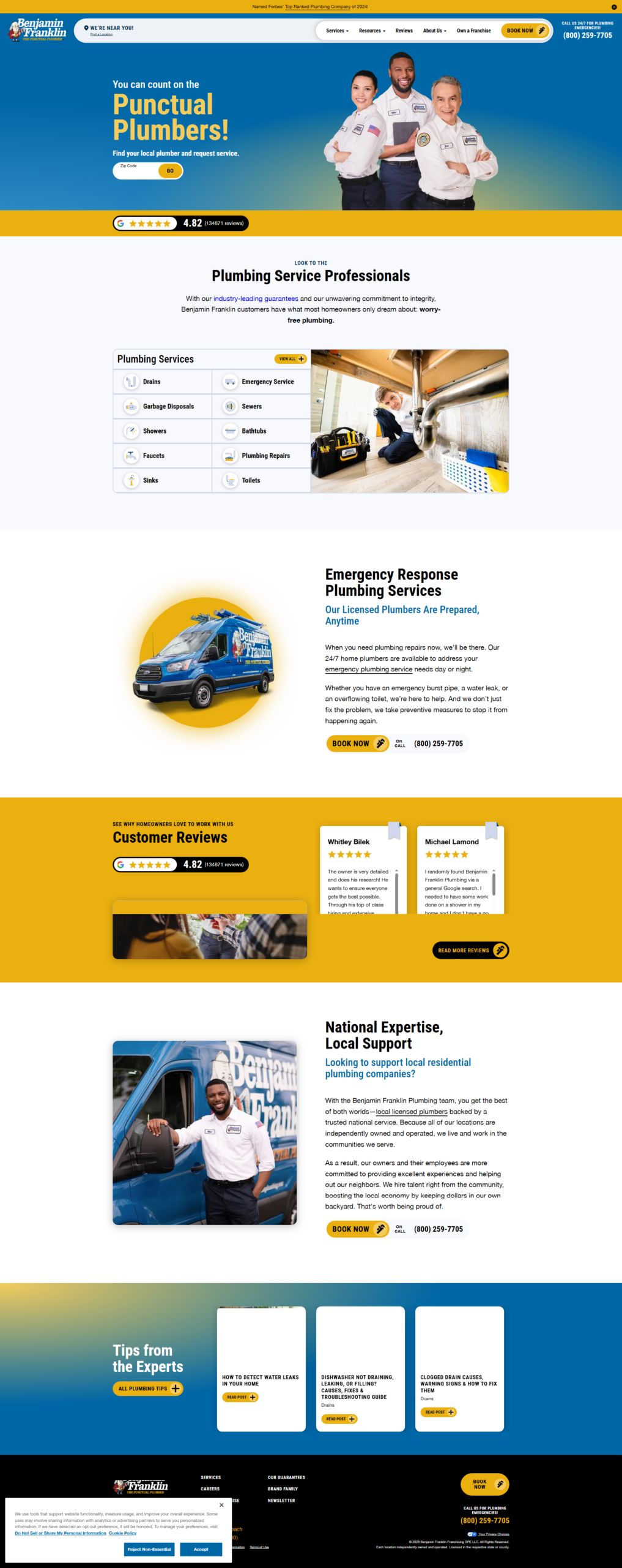 Benjamin Franklin Plumbing Website
