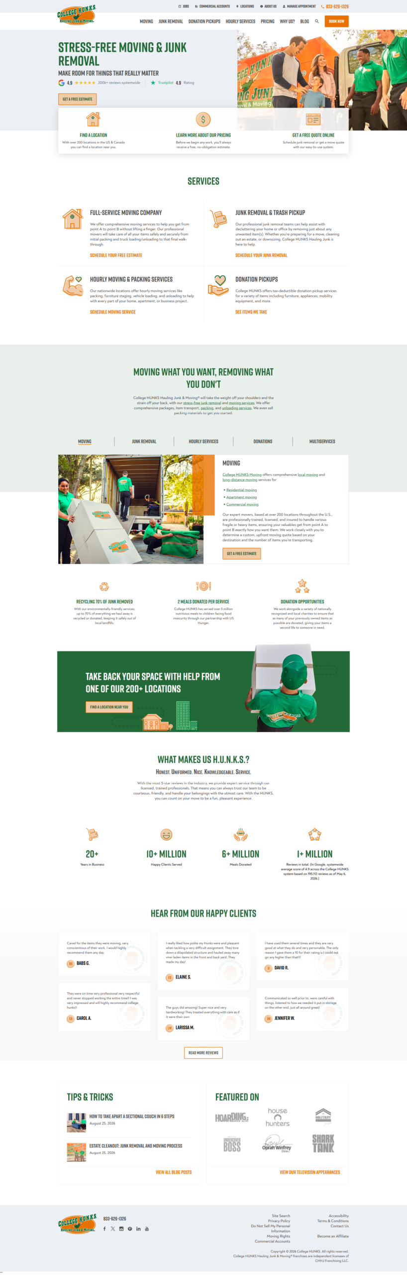 Professional Junk Removal Website