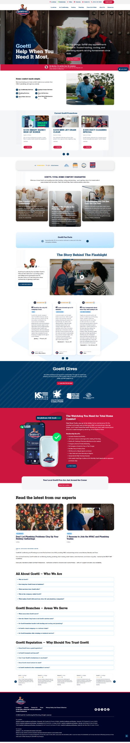 Goettl HVAC Website