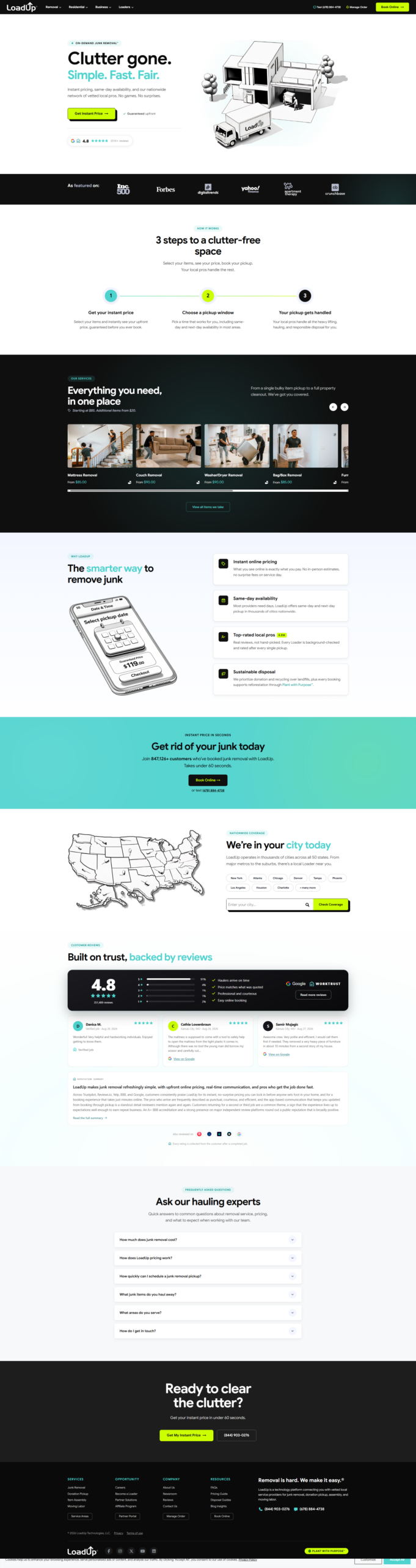 Nationwide Junk Removal Website