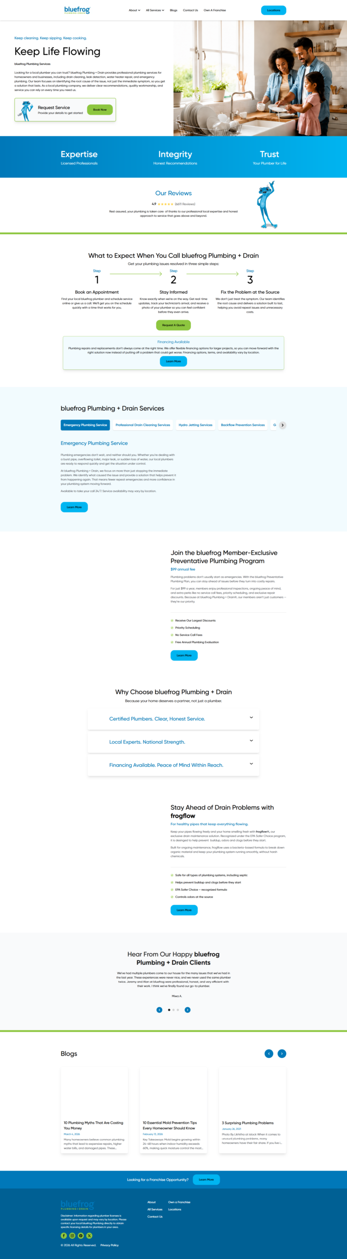 Local Plumbing Services Website