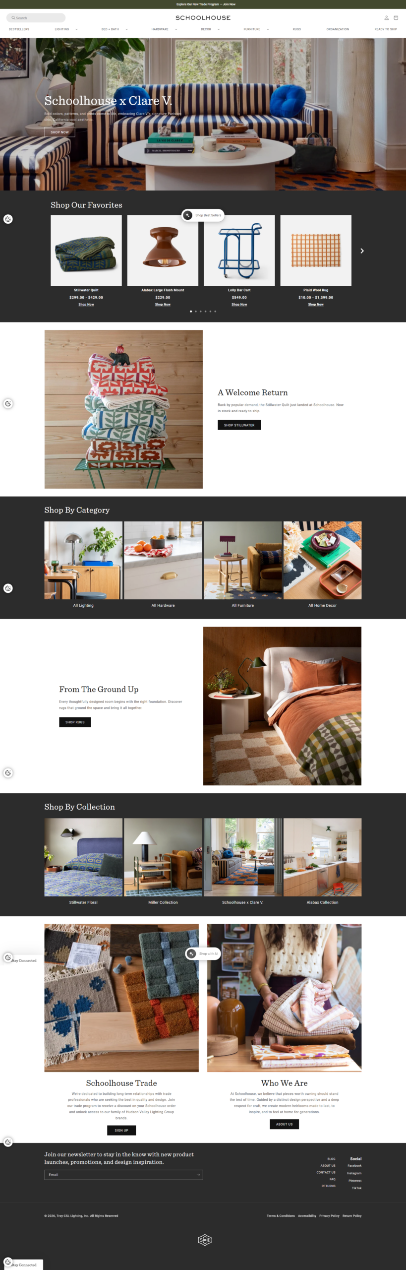 Schoolhouse Home Lifestyle Website
